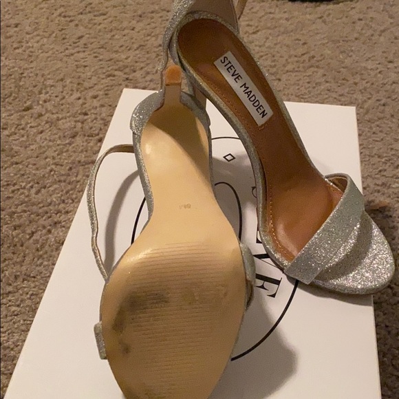 Steve Madden Stecy Silver Glitter 5.0 used once . - Picture 3 of 3